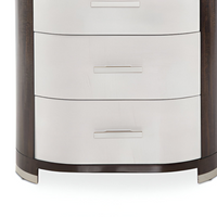 AICO Paris Chic 3-Drawer Nightstand with Marbled Top