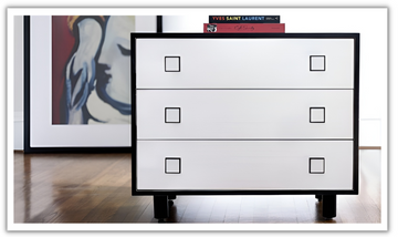 Bernhardt Silhouette 3-Drawers Nightstand in White