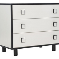 Bernhardt Silhouette 3-Drawers Nightstand in White