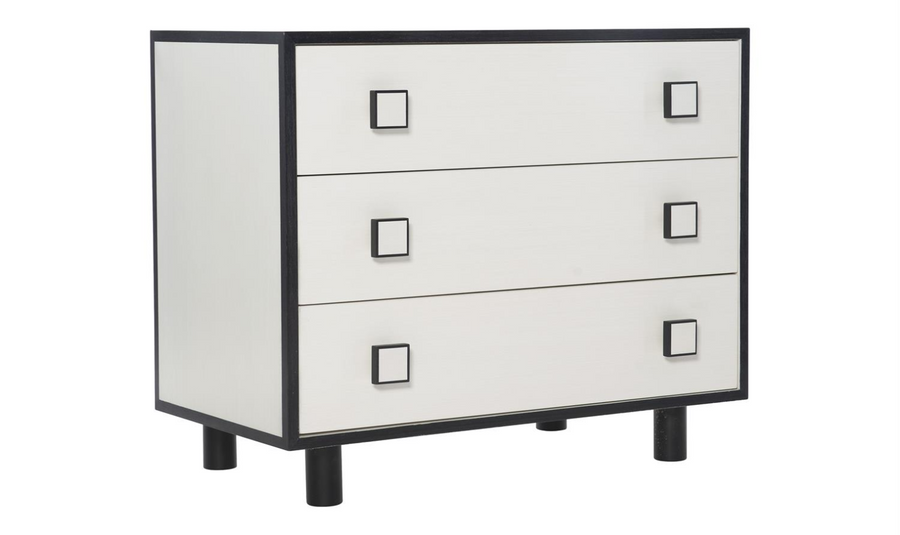 Bernhardt Silhouette 3-Drawers Nightstand in White