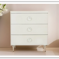 Bernhardt Silhouette 3 Drawers Nightstand In Eggshell