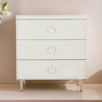 Bernhardt Silhouette 3 Drawers Nightstand In Eggshell