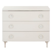 Bernhardt Silhouette 3 Drawers Nightstand In Eggshell