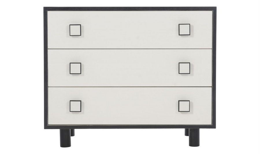 Bernhardt Silhouette 3-Drawers Nightstand in White