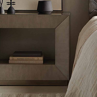 Bernhardt Trane Metal Nightstand in Tarnished Nickel Finish