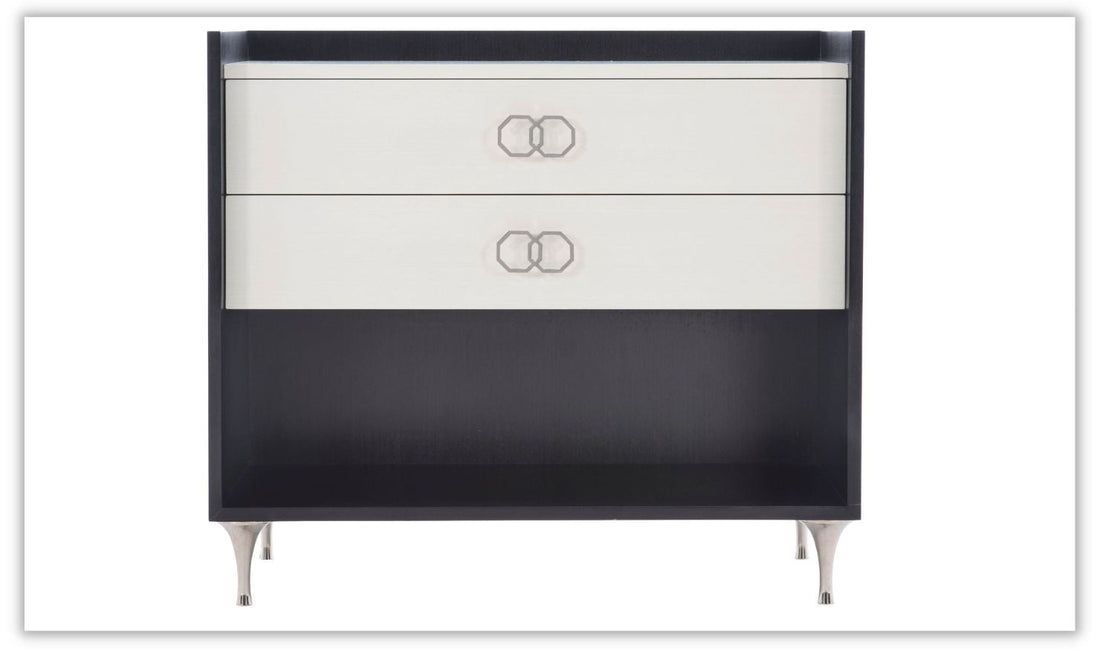 Bernhardt Silhouette 2-Drawer Dual-Tone Nightstand