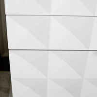 Bernhardt Axiom 3-Drawers Nightstand in White