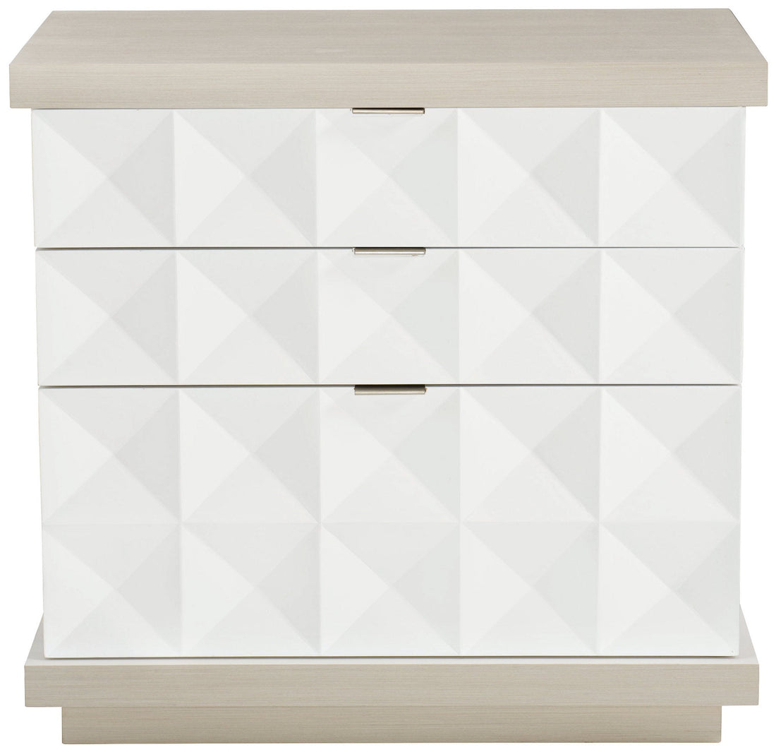 Bernhardt Axiom 3-Drawers Nightstand in White