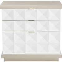 Bernhardt Axiom 3-Drawers Nightstand in White