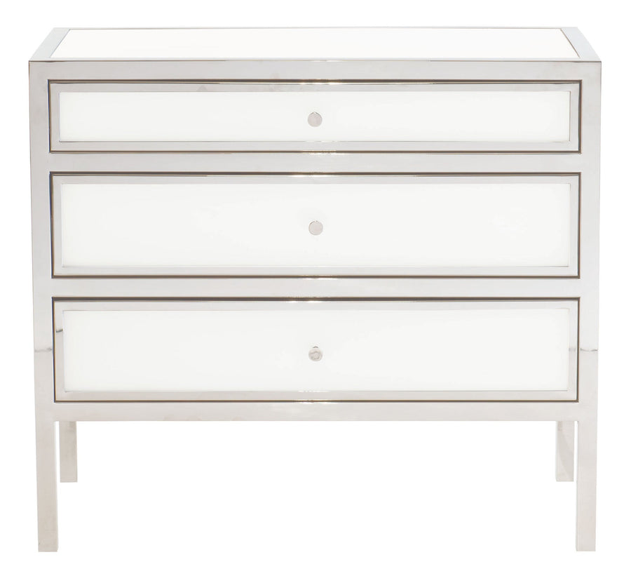 Bernhardt Blanca 3-Drawers Nightstand in White