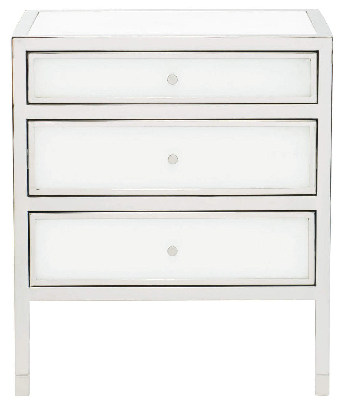 Bernhardt Blanca 3-Drawers Nightstand in White