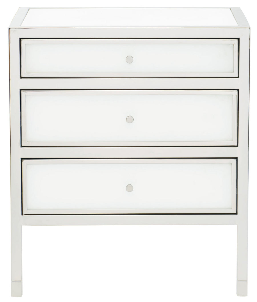 Bernhardt Blanca 3-Drawers Nightstand in White