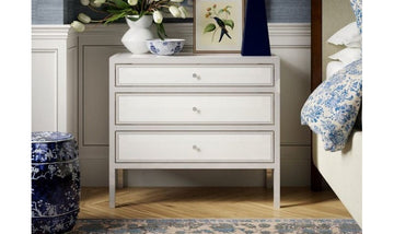 Bernhardt Blanca 3-Drawers Nightstand in White