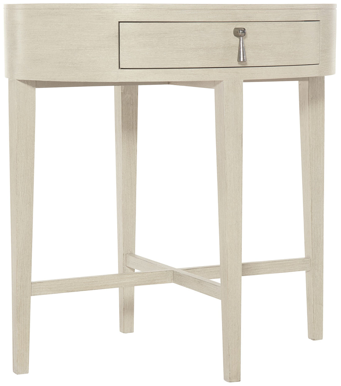 Bernhardt East Hampton Oval Nightstand in Cerused Linen