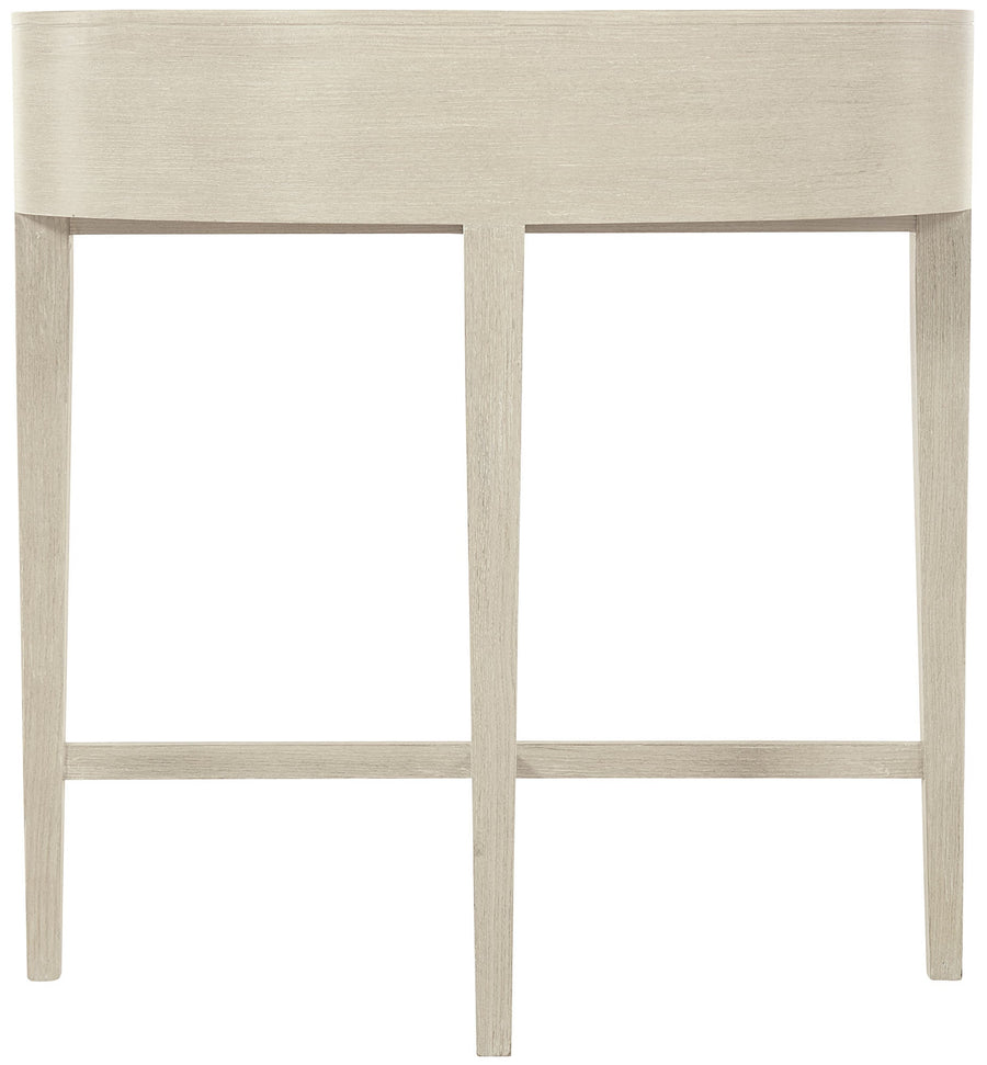 Bernhardt East Hampton Oval Nightstand in Cerused Linen