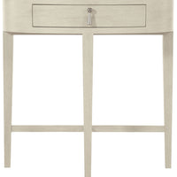 Bernhardt East Hampton Oval Nightstand in Cerused Linen