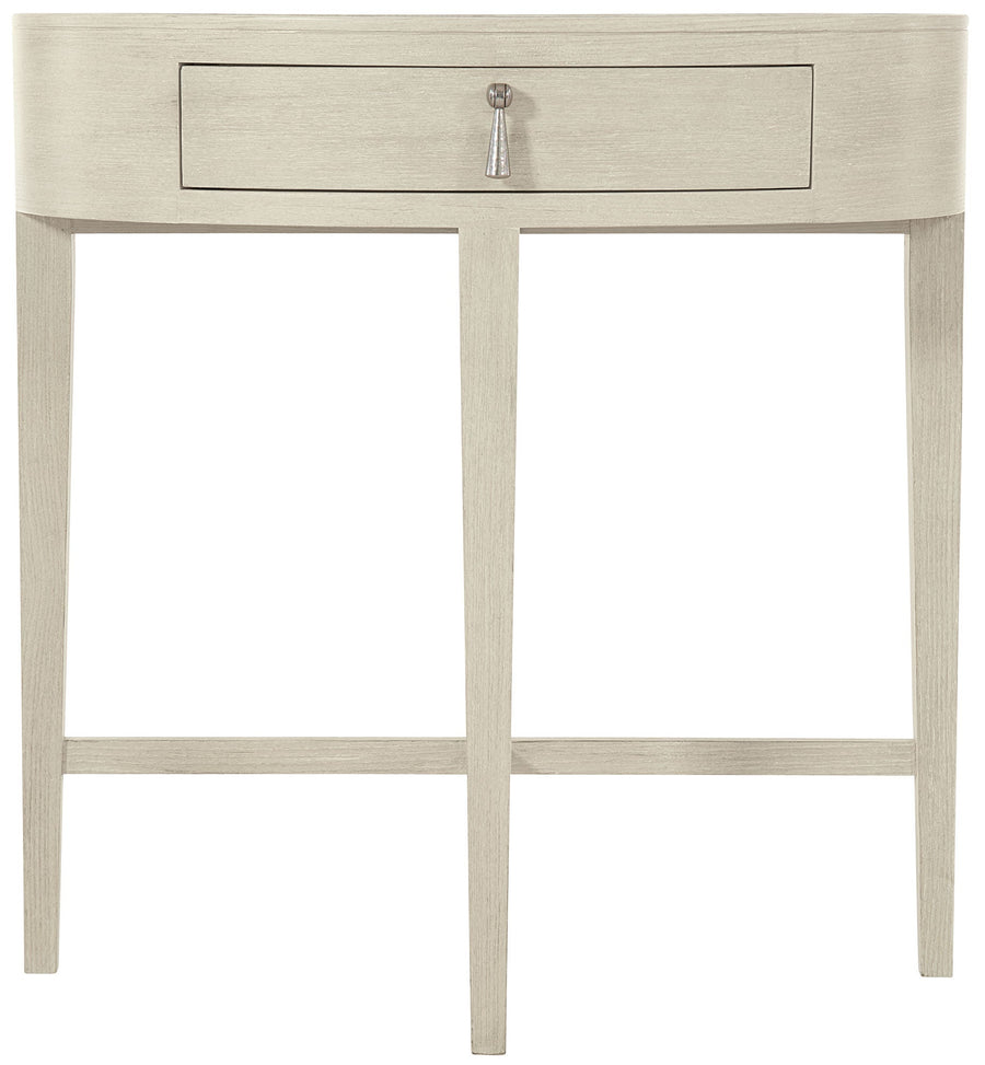 Bernhardt East Hampton Oval Nightstand in Cerused Linen