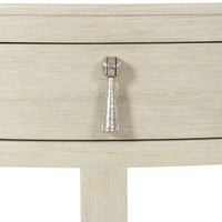 Bernhardt East Hampton Oval Nightstand in Cerused Linen