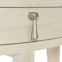 Bernhardt East Hampton Oval Nightstand in Cerused Linen