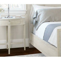 Bernhardt East Hampton Oval Nightstand in Cerused Linen