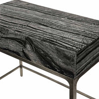 Bernhardt Linea Black Forest Marble Drawer Nightstand