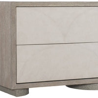 Bernhardt Lunula 2-Drawer Oak Wood Nightstand