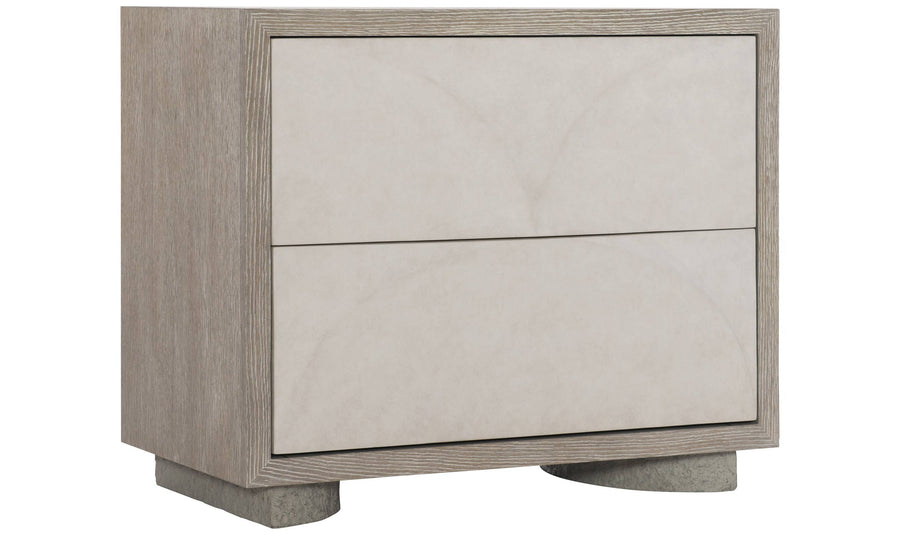 Bernhardt Lunula 2-Drawer Oak Wood Nightstand