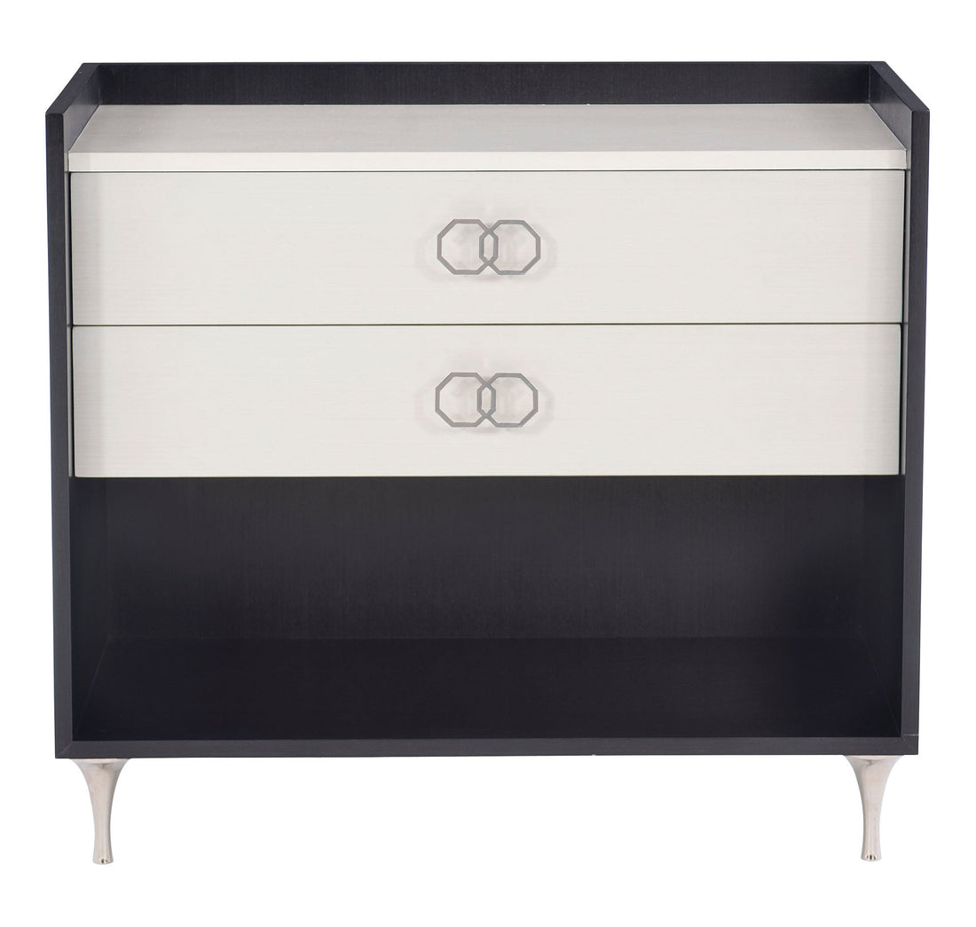 Bernhardt Silhouette 2-Drawer Dual-Tone Nightstand