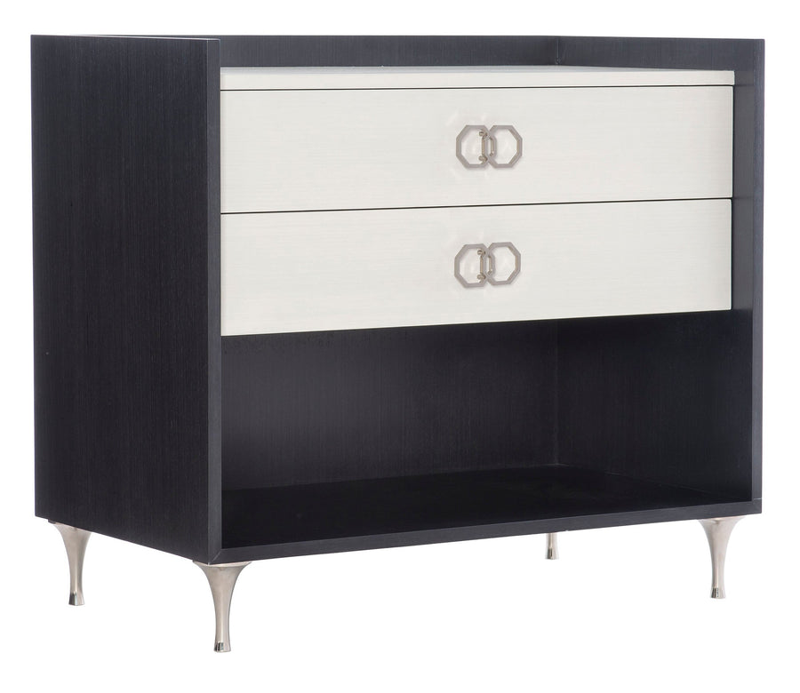 Bernhardt Silhouette 2-Drawer Dual-Tone Nightstand