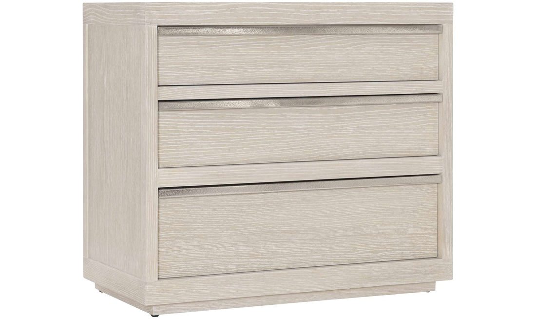 Bernhardt Solaria 3-Drawer Ash Wood Nightstand in Dune Finish