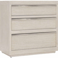 Bernhardt Solaria 3-Drawer Ash Wood Nightstand in Dune Finish