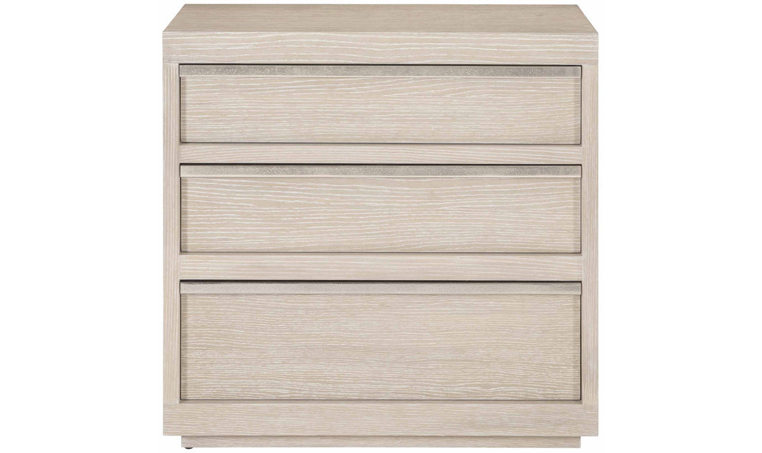 Bernhardt Solaria 3-Drawer Ash Wood Nightstand in Dune Finish