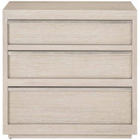 Bernhardt Solaria 3-Drawer Ash Wood Nightstand in Dune Finish